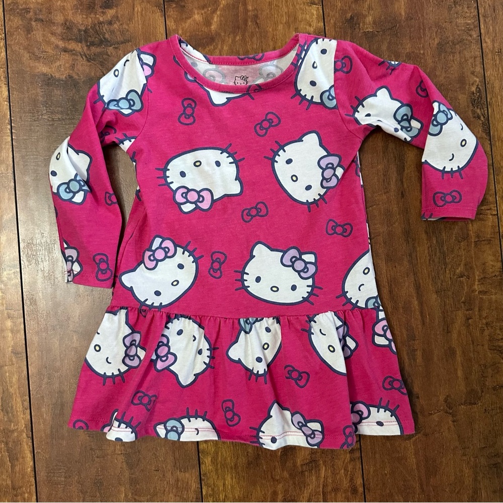 Hello Kitty pink girls long sleeve dress - 2T